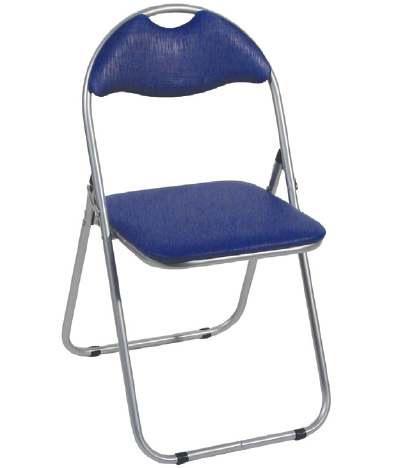 Shake Folding Bar Chair in Aluminum/Blue Finish