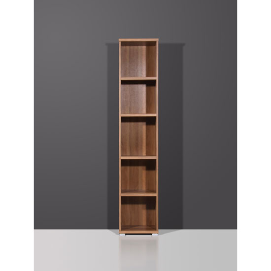 Vision Dark Walnut Narrow 5 Tier Shelving Unit, 109388 Buy Modern