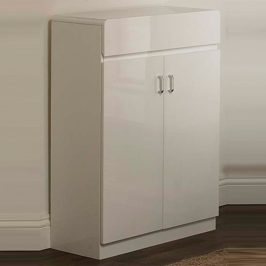 Posh White High Gloss 2 Door Shoe A100 eBay