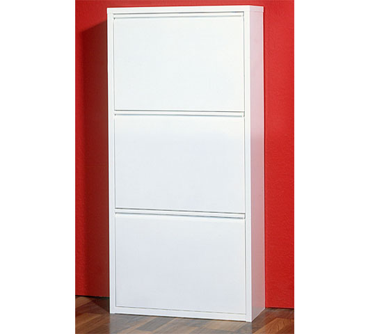 3 tiered white shoe cabinet, shoe storage 5206-84