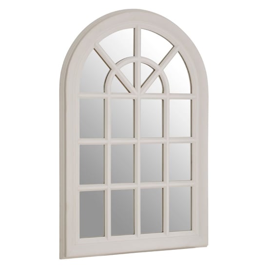 Product photograph of Sholas Window Design Wall Bedroom Mirror In White Frame from Furniture in Fashion