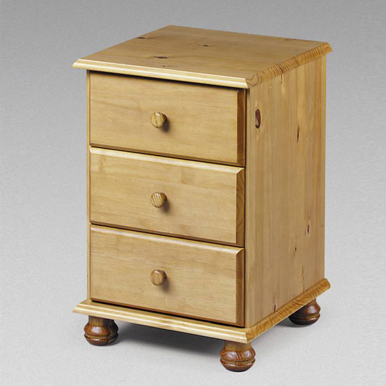 Pickwick 3 Drawer Bedside Cabinet