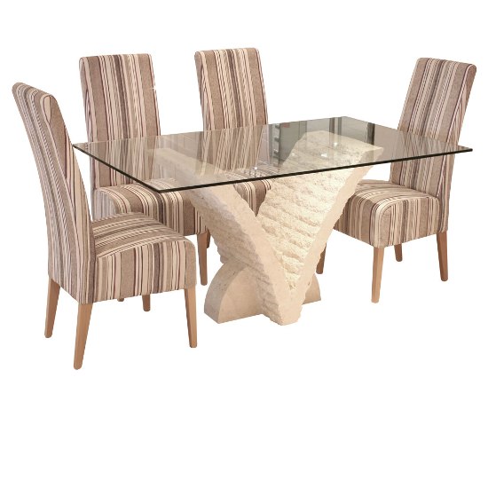 Seagull Dining Table MS213 - Stone Finish