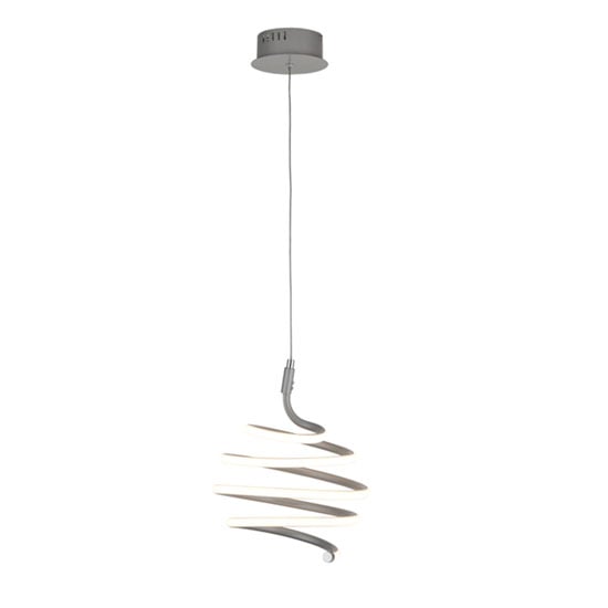 Product photograph of Swirl Led Metal Wall Hung Pendant Light In Grey And White from Furniture in Fashion