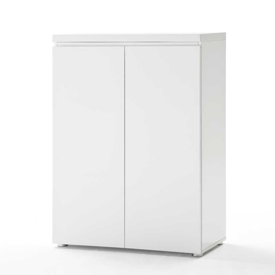 white gloss storage cupboard