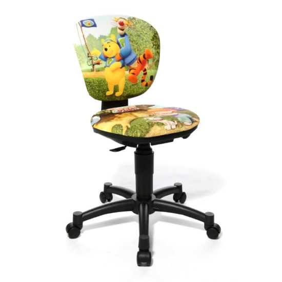 Disneys Tigger & Pooh Kids Desk Chair with Black Base, TS-6210CM