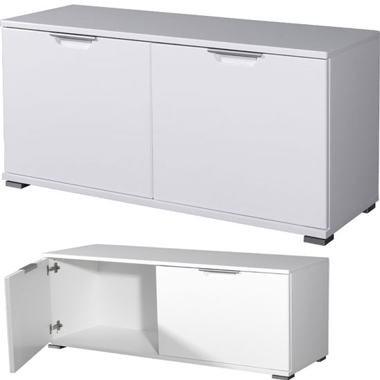 white gloss storage cupboard