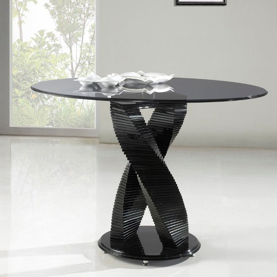 Twirl Smoked Glass Dining Table Only