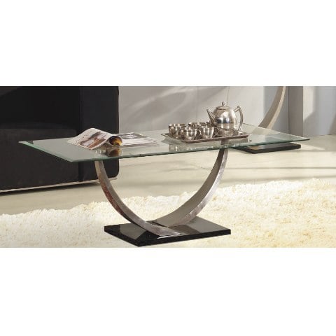 Indonesian Coffee on Table Gorgeous Satin Plated Alternating Supports Tapered Glass Top End
