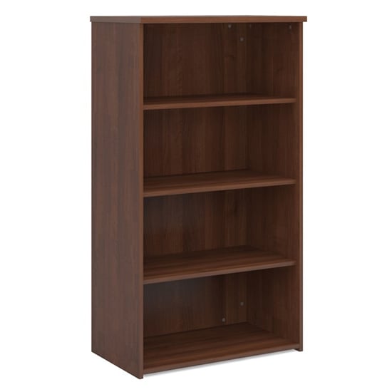 Product photograph of Upton Home And Office Wooden Bookcase In Walnut With 3 Shelves from Furniture in Fashion