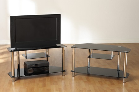 Vogue Black Glass TV Unit