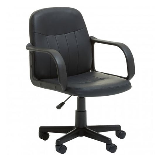 Product photograph of Waldorf Pu Leather Home And Office Chair In Black from Furniture in Fashion