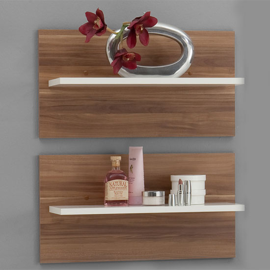 Ibiza3 White & Plumtree Bathroom Display Shelf
