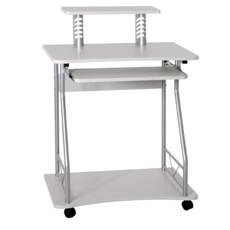 White Corner Desks on Memory White Computer Desk Trolley With Cd Rack  91743