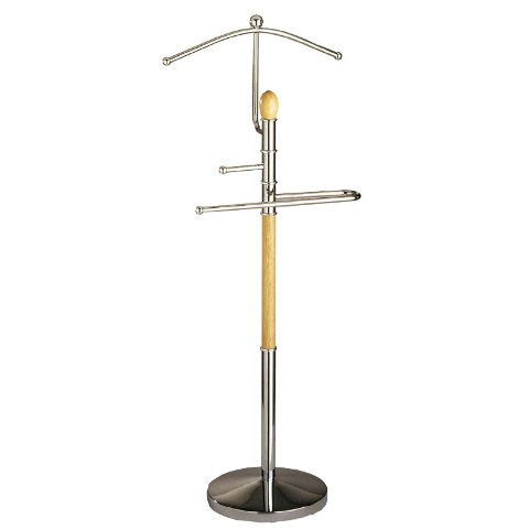 Solid Wood Suit Valet Bulter Wardrobe Clothes Hanger Stand ...