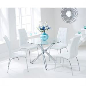 Glass Dining Table And Chairs Sets Furniture In Fashion Palmer Round Glass Dining Table With 4 Glass Dining Table And Chairs Sets Furniture In Fashion Palmer Round Glass Dining Table With 4