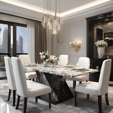 Modern 6 Seater Marble Dining Table Sets UK Sale - Furniture in Fashion