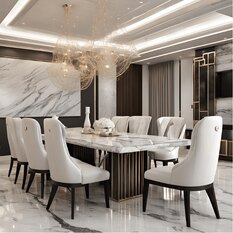 Modern 8 Seater Marble Dining Table Sets UK Sale - Furniture in Fashion