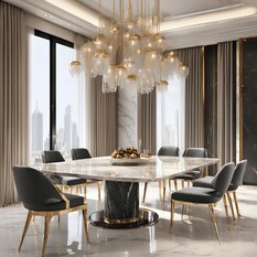 Modern Modern Marble Dining Tables And Chairs Sets UK Sale