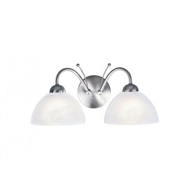 Milanese Satin Silver Double Wall Light
