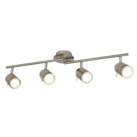 Striking Four Light Satin Silver Bathroom Spot Split-bar
