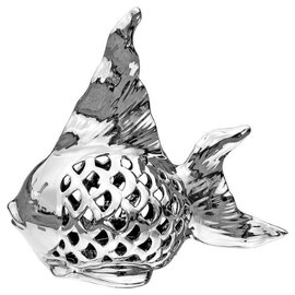 Angel Metal Fish Sculpture In Chrome