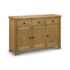 Aaralyn Wooden Sideboard In Oak With 3 Door And 3 Drawer