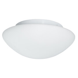 Mankato Modern Opal Glass Large Bathroom Ceiling Light In White
