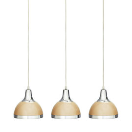 Varmora Metal 3 Shade Pendant Light In Clay And Chrome