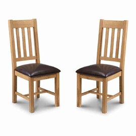 Aaralyn Oak Wooden Dining Chair in Pair