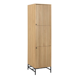Abilene Wooden Wardrobe With 2 Doors In Oak And Black