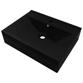 Abingdon Rectnagular Countertop Basin Without Waste 600mm Wide 1TH - Black