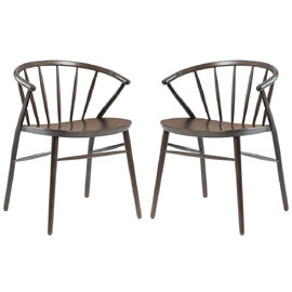 Abiquiu Antique Grey Wooden Dining Chairs In Pair