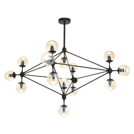 Abita 15 Bulbs Pendant Light In Matte Black