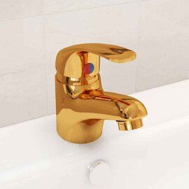 Absecon Basin Mixer Tap - Gold