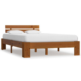 Absecon Wooden Double Bed In Honey Brown
