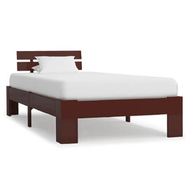 Absecon Wooden Single Bed In Dark Brown
