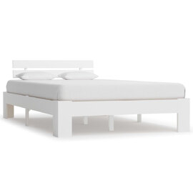 Absecon Wooden Small Double Bed In White