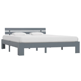 Absecon Wooden Super King Size Bed In Grey