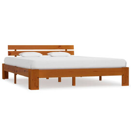 Absecon Wooden Super King Size Bed In Honey Brown