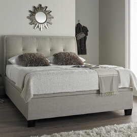 Accord Fabric Ottoman Storage Super King Size Bed In Oatmeal