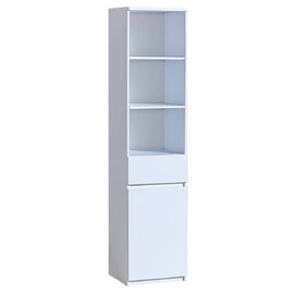 Accord Tall Wooden Storage Cabinet In Arctic White
