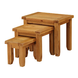 Adriel Wooden Nest Of 3 Tables In Light Oak