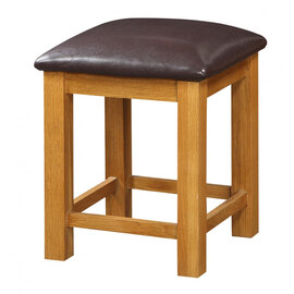 Adriel Wooden Dressing Table Stool In Light Oak