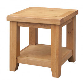 Adriel Wooden Lamp Table In Light Oak