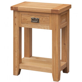 Adriel Wooden Side Table With 1 Drawer In Light Oak