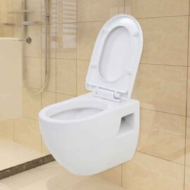 Adel White Wall Hung Toilet - Soft Close Seat