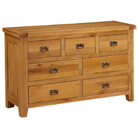 Adriel Wooden Chest Of 7 Drawers In Light Oak