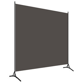 Agrippa Fabric 1 Panel 175cm x 180cm Room Divider In Anthracite