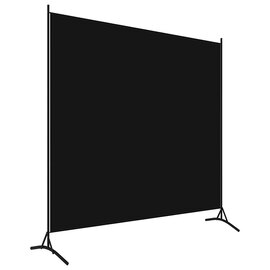 Agrippa Fabric 1 Panel 175cm x 180cm Room Divider In Black
